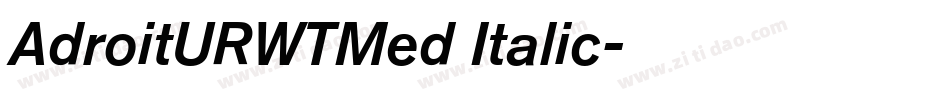AdroitURWTMed Italic字体转换